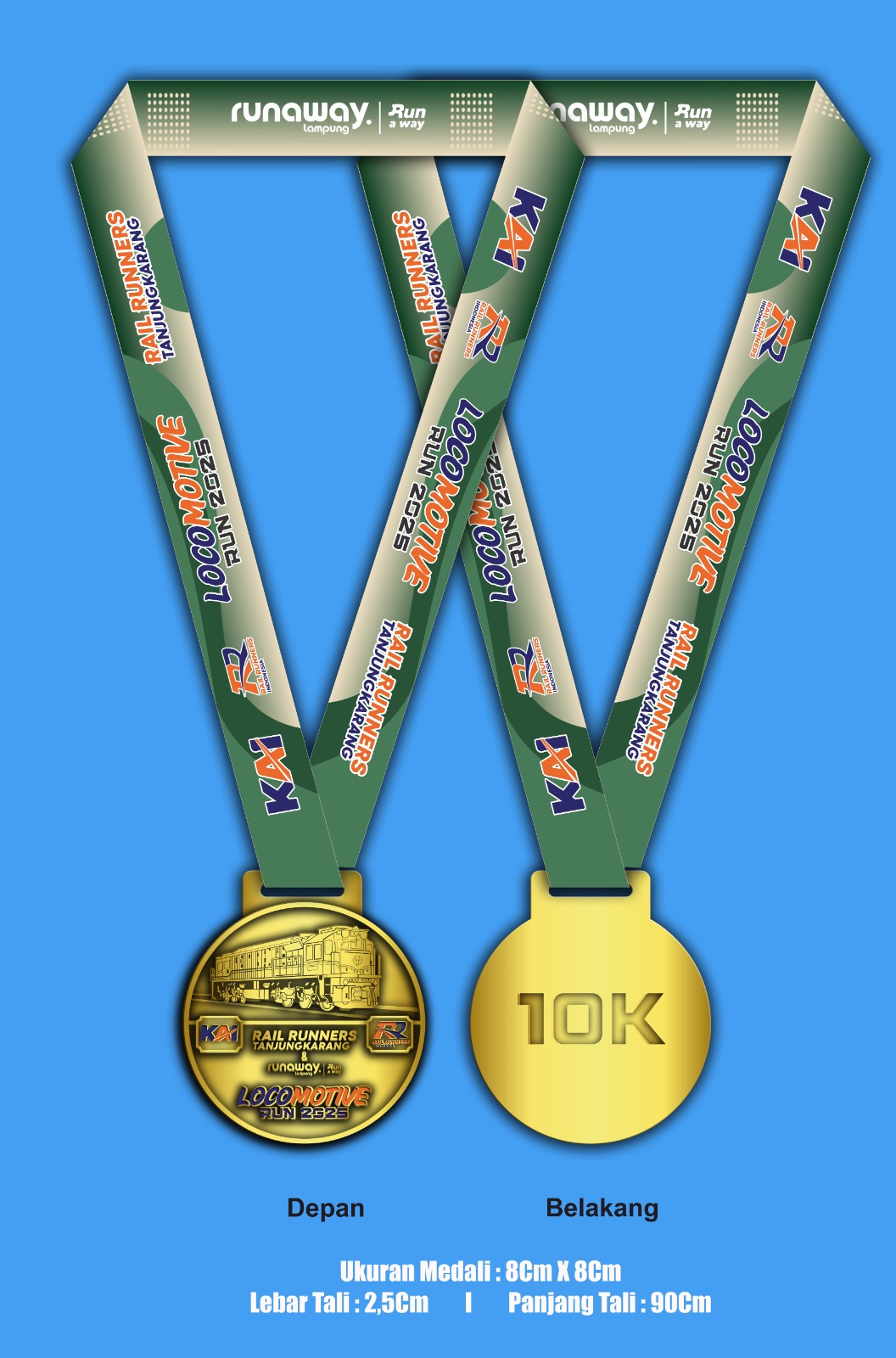 Medali 10K Locomotive Run 2025