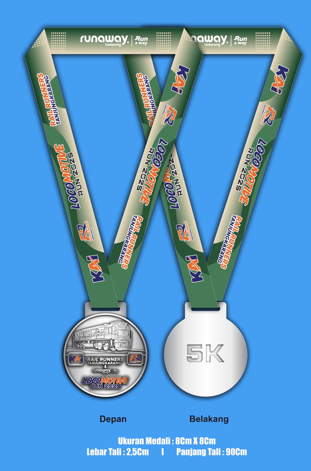 Medali 5K Locomotive Run 2025